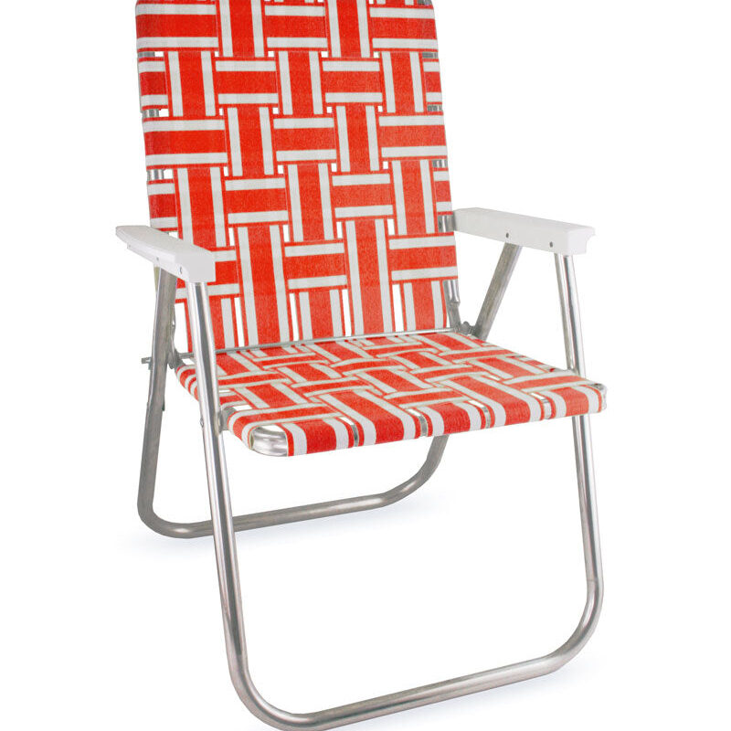 Orange and White Stripe Classic Chair