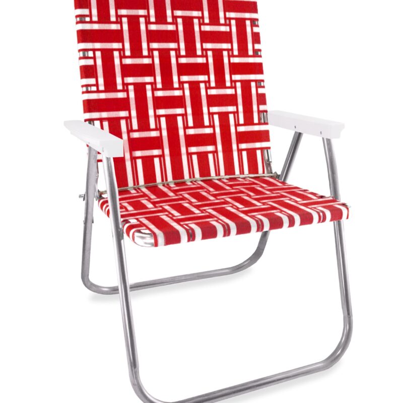 Red and White Stripe Magnum Lawn Chair