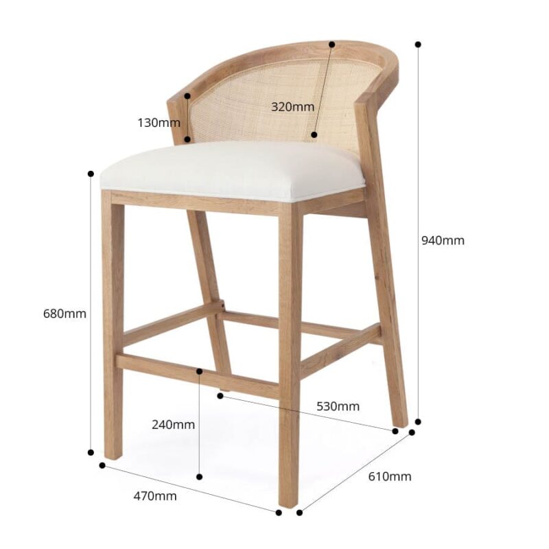 Anka Oak Counter Stool - Image 20