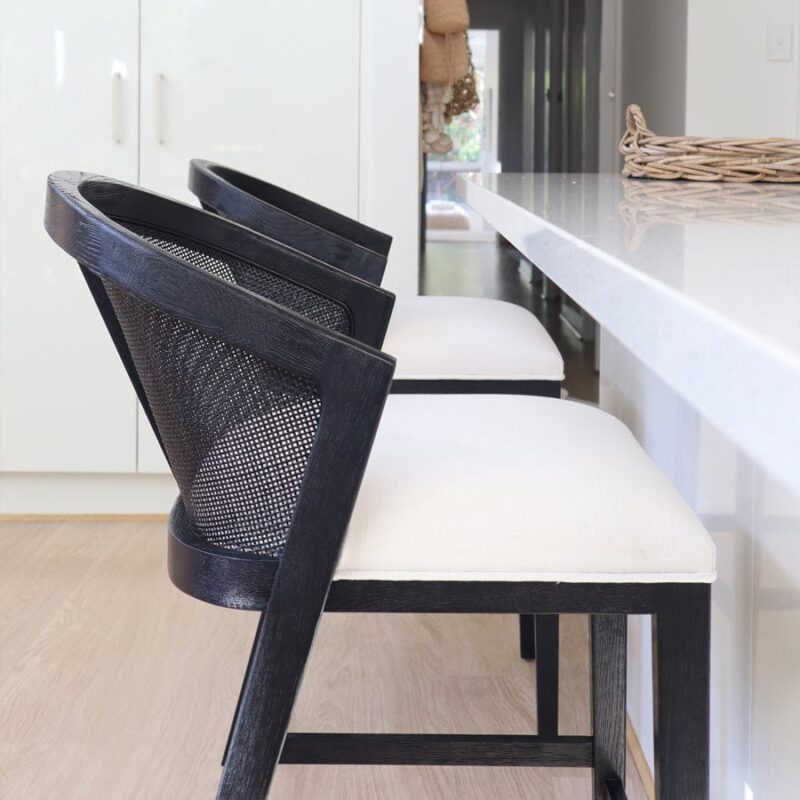 Anka Oak Counter Stool Black - Image 2