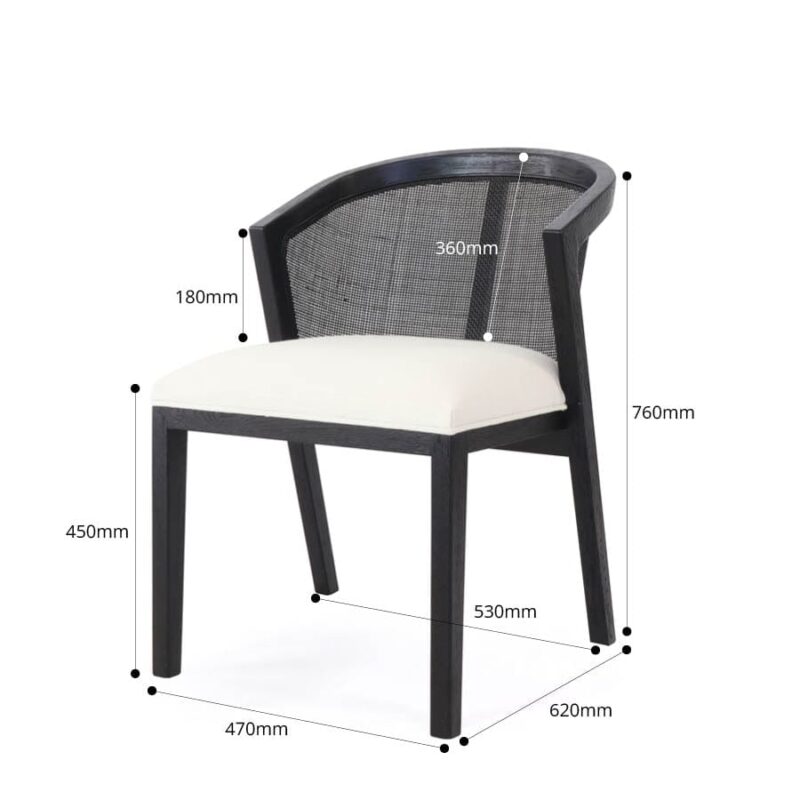 Anka Oak Dining Chair Black - Image 16