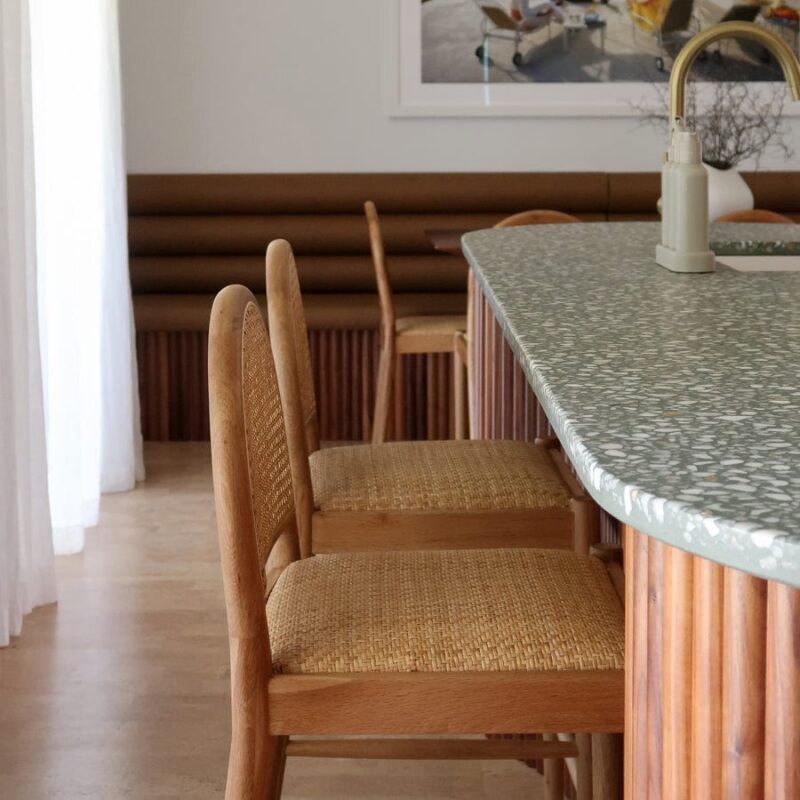 Bungalow Arched Rattan & Oak Counter Stool - Image 13