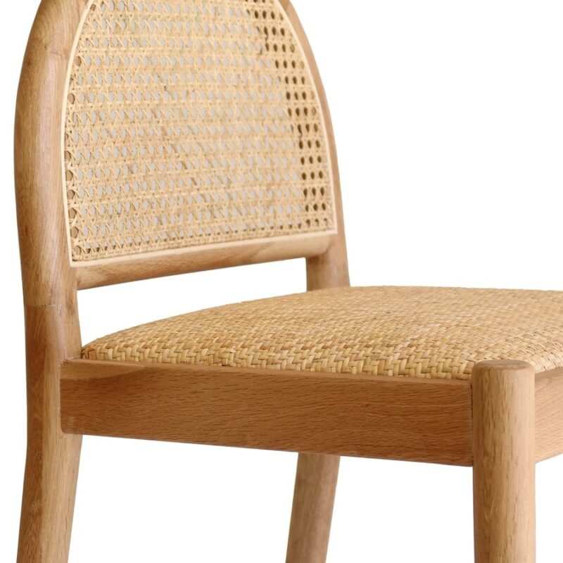 Bungalow Arched Rattan & Oak Counter Stool - Image 7