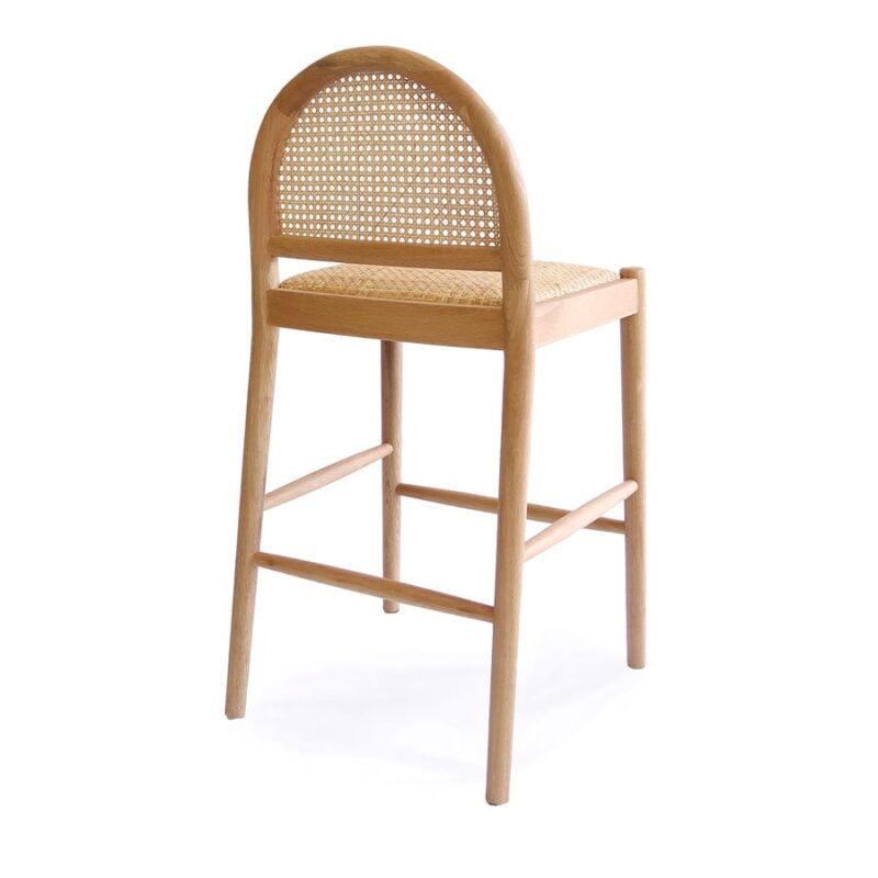 Bungalow Arched Rattan & Oak Counter Stool - Image 5