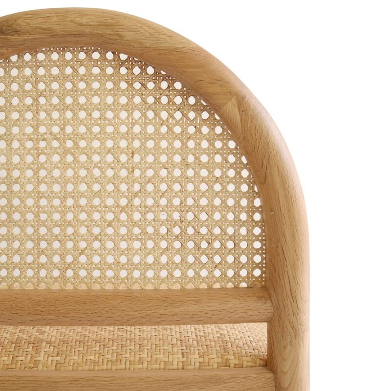 Bungalow Arched Rattan & Oak Counter Stool - Image 9
