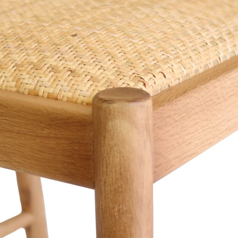 Bungalow Arched Rattan & Oak Counter Stool - Image 10