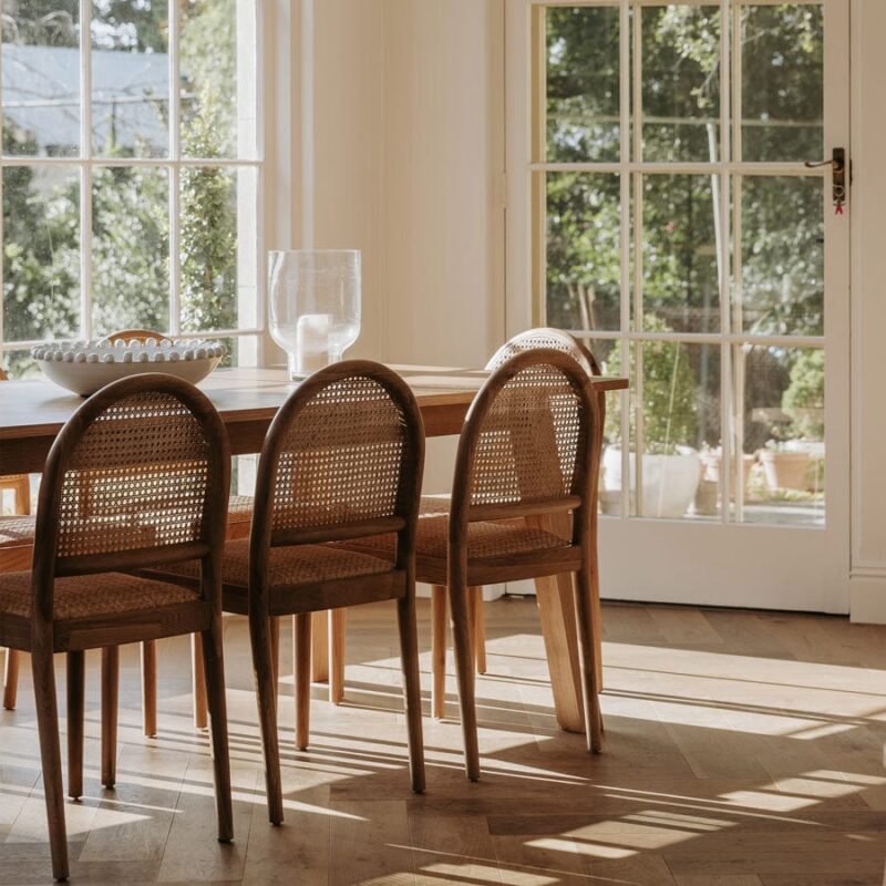 Bungalow Arched Rattan & Oak Dining Chair | Set of 2 - Image 17