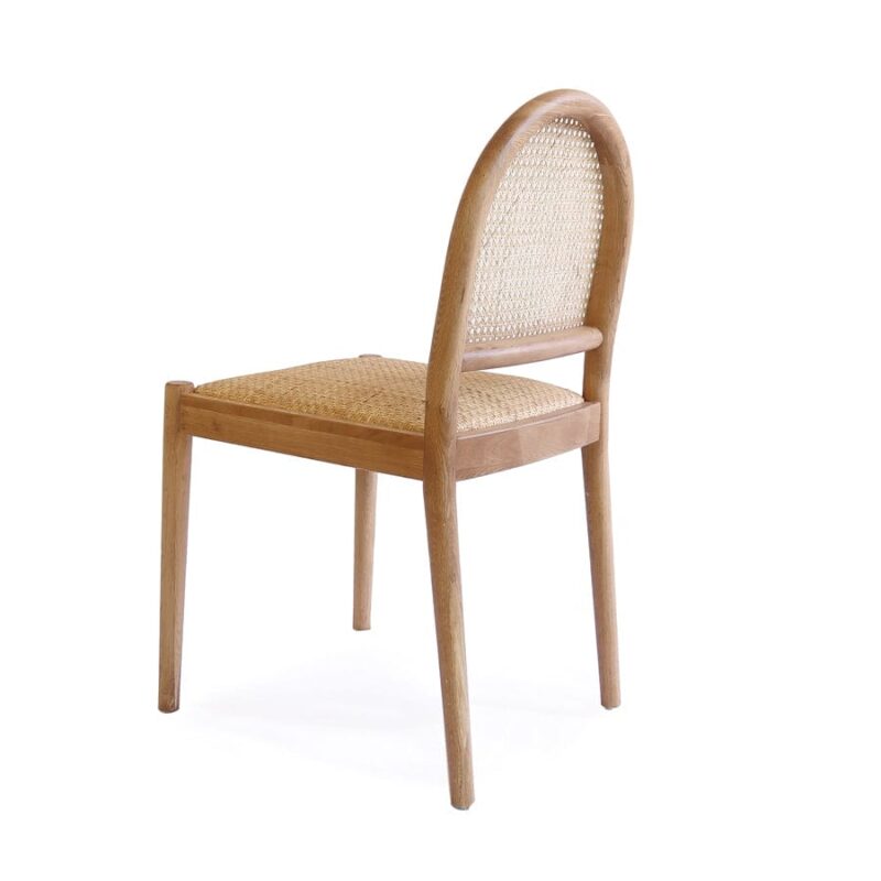 Bungalow Arched Rattan & Oak Dining Chair | Set of 2 - Image 7