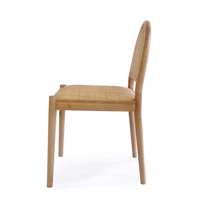 Bungalow Arched Rattan & Oak Dining Chair | Set of 2 - Image 4
