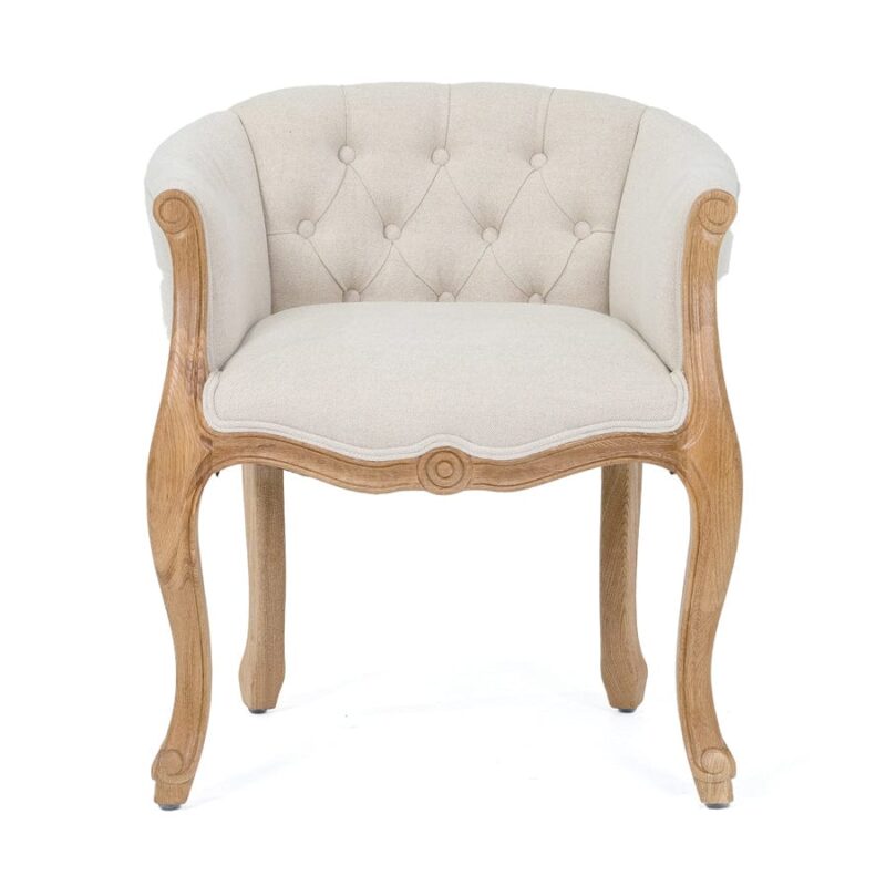 Cabriole Elizabeth Chair Stone - Image 3