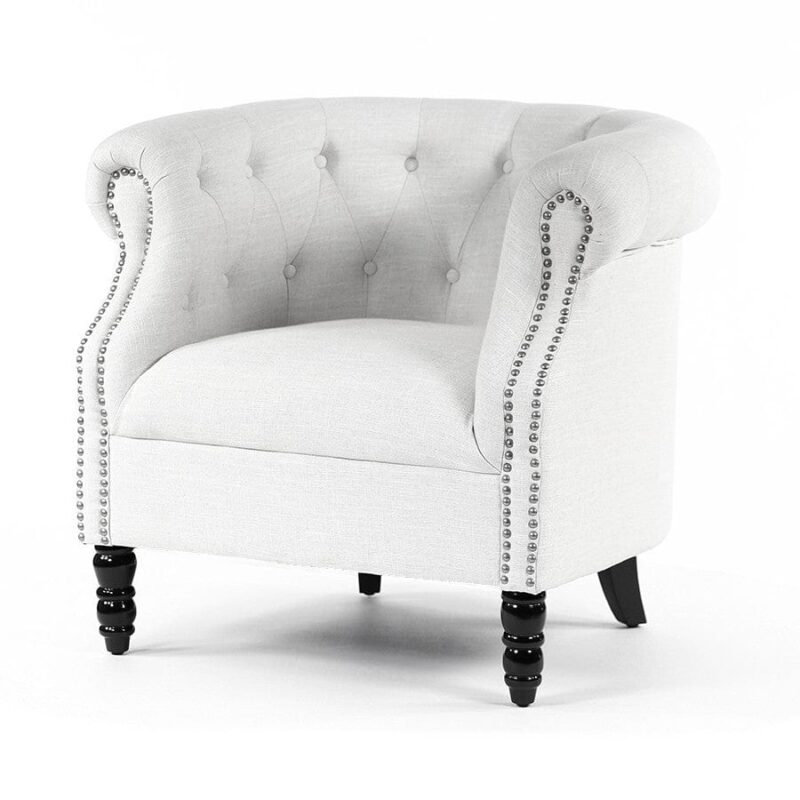 Esther Tub Chair Linen White