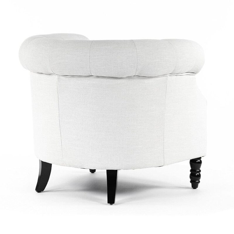 Esther Tub Chair Linen White - Image 4