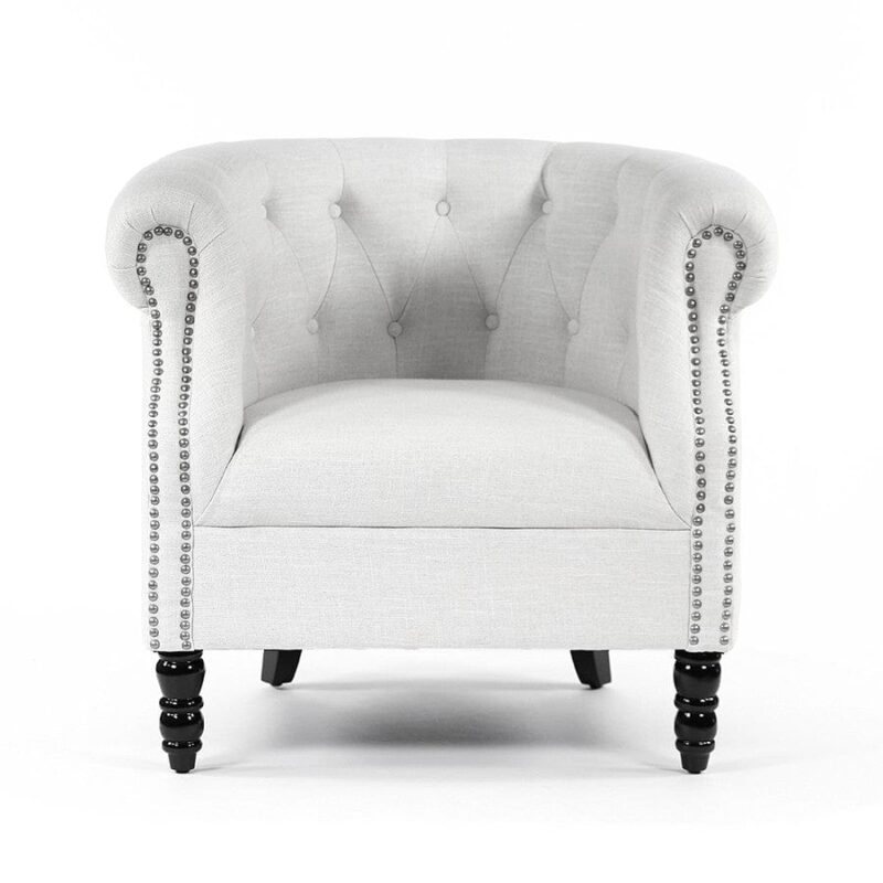 Esther Tub Chair Linen White - Image 3