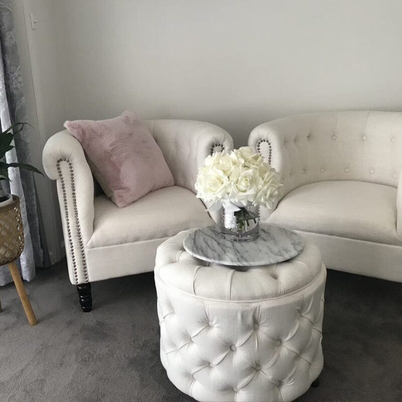 Esther Tub Chair Linen White - Image 9