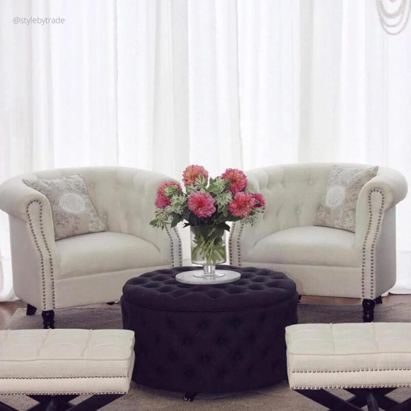 Esther Tub Chair Linen White - Image 7
