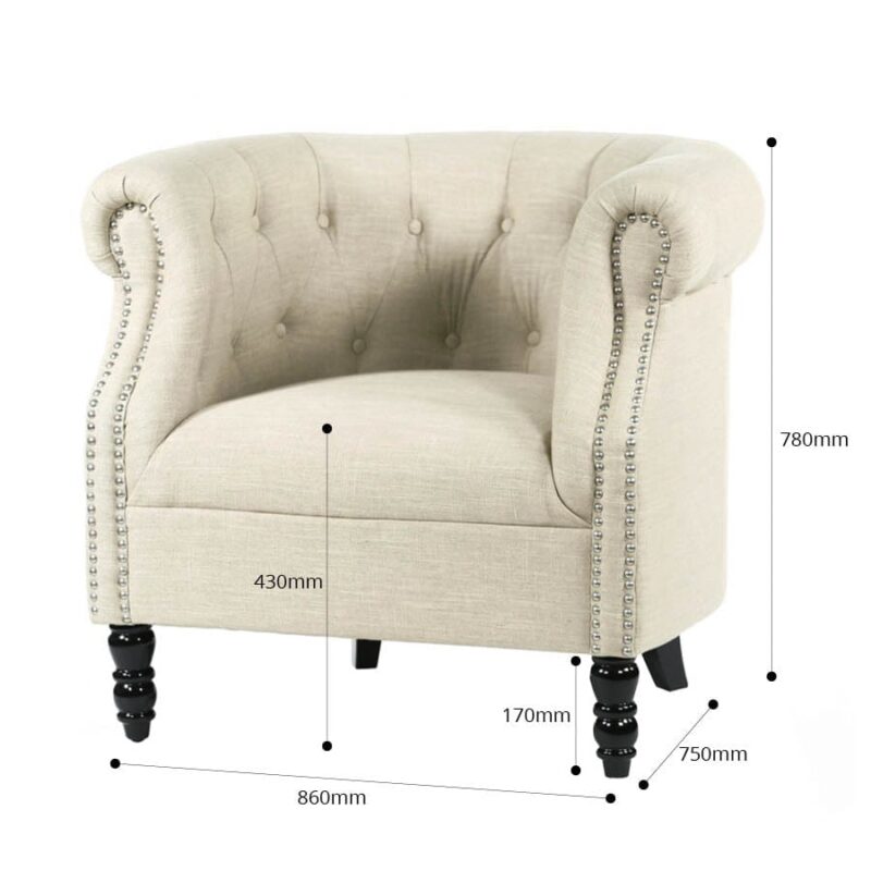 Esther Tub Chair Wheat - Image 10