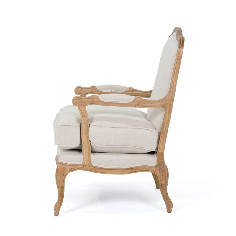 French Provincial Occasional Chair Stone - Image 8