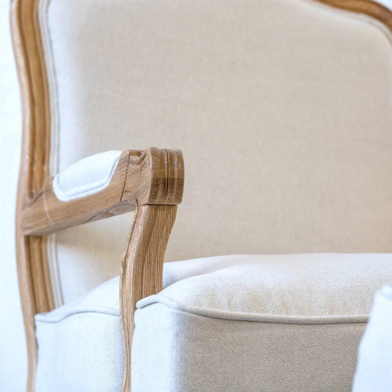 French Provincial Occasional Chair Stone - Image 10