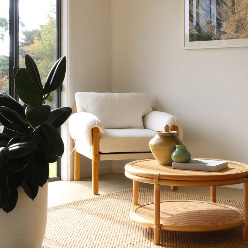 Harper Linen & Oak Arm Chair Off White - Image 7