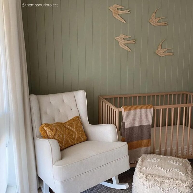 Isla Wingback Rocking Chair Linen White White Legs - Image 19