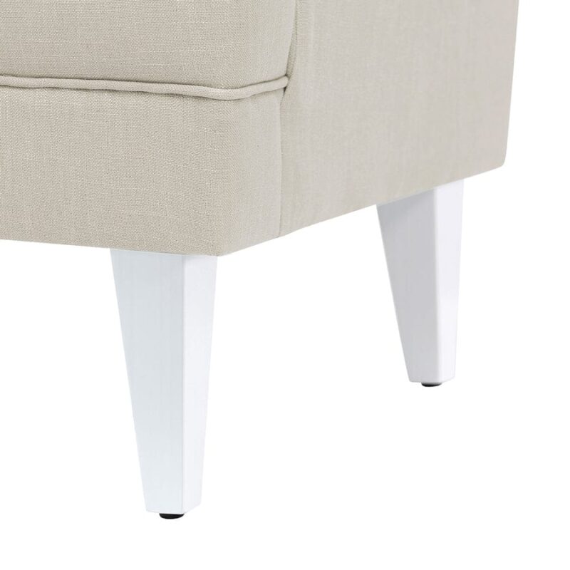 Isla Wingback Rocking Chair Wheat White Legs - Image 6