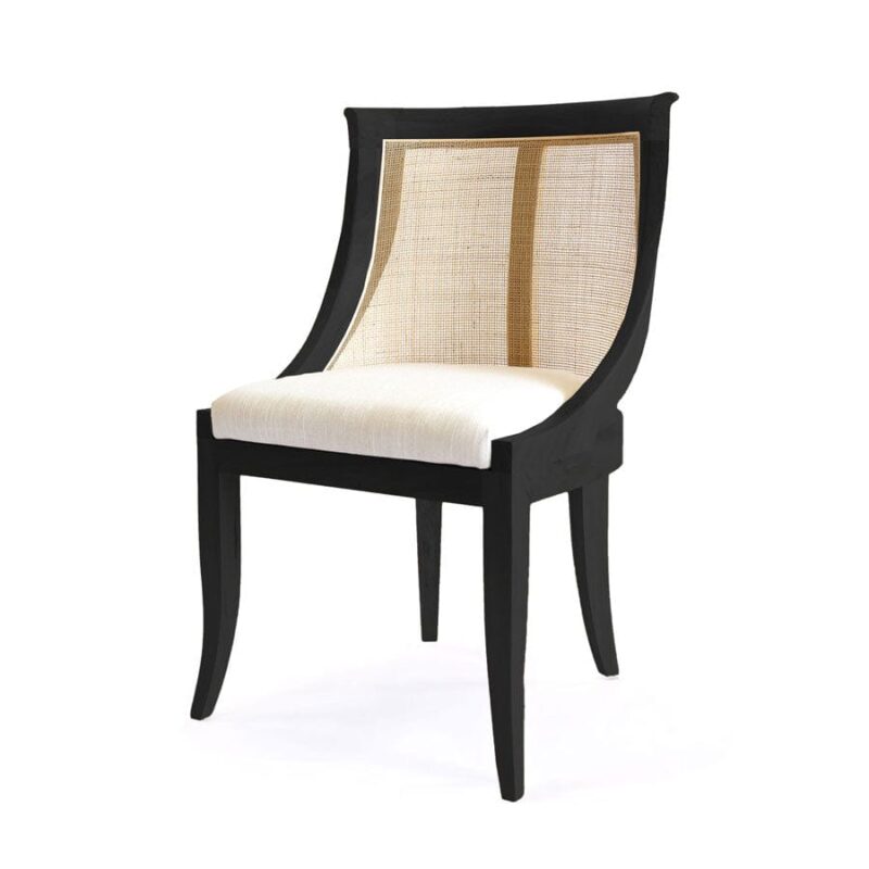 Madrid Dining Chair Black & Natural