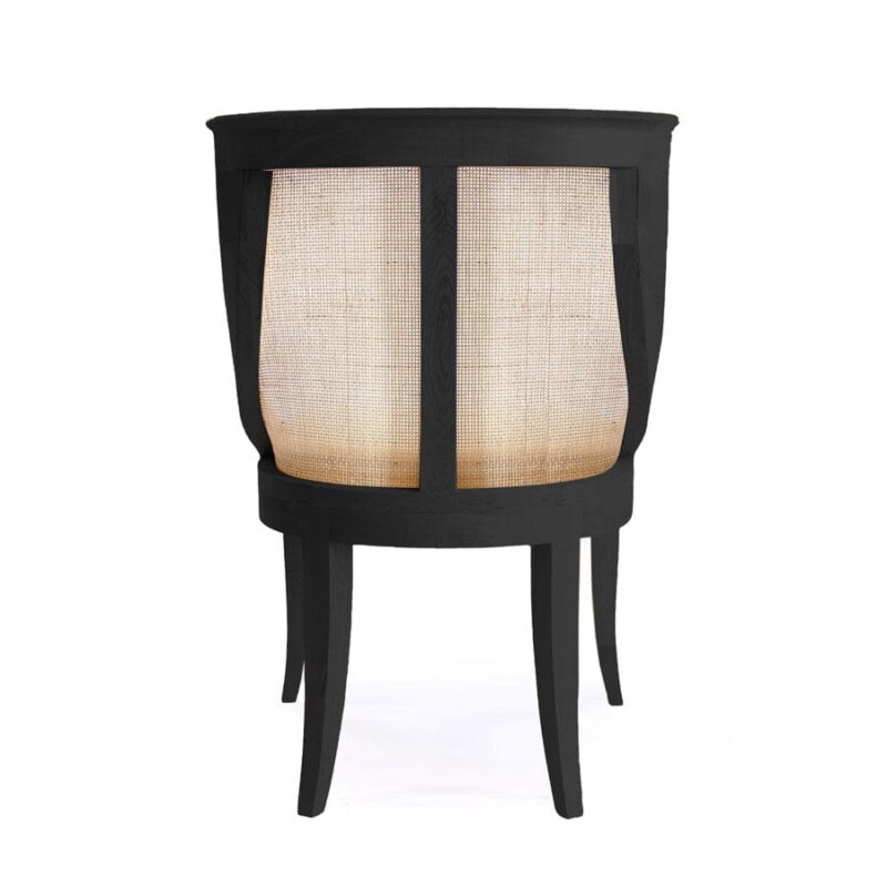 Madrid Dining Chair Black & Natural - Image 5