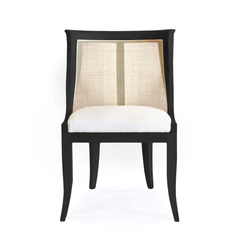 Madrid Dining Chair Black & Natural - Image 4