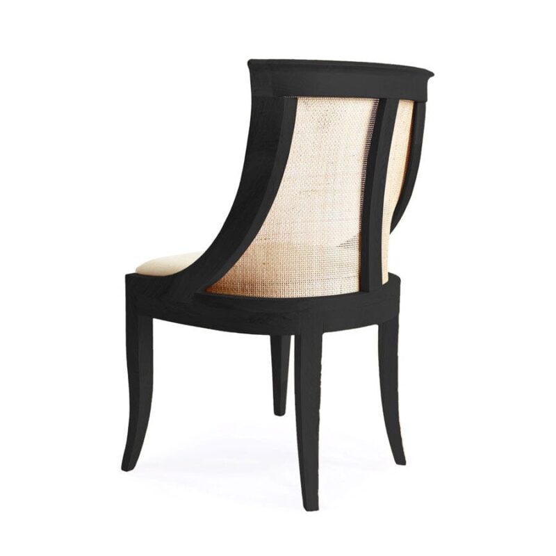 Madrid Dining Chair Black & Natural - Image 6