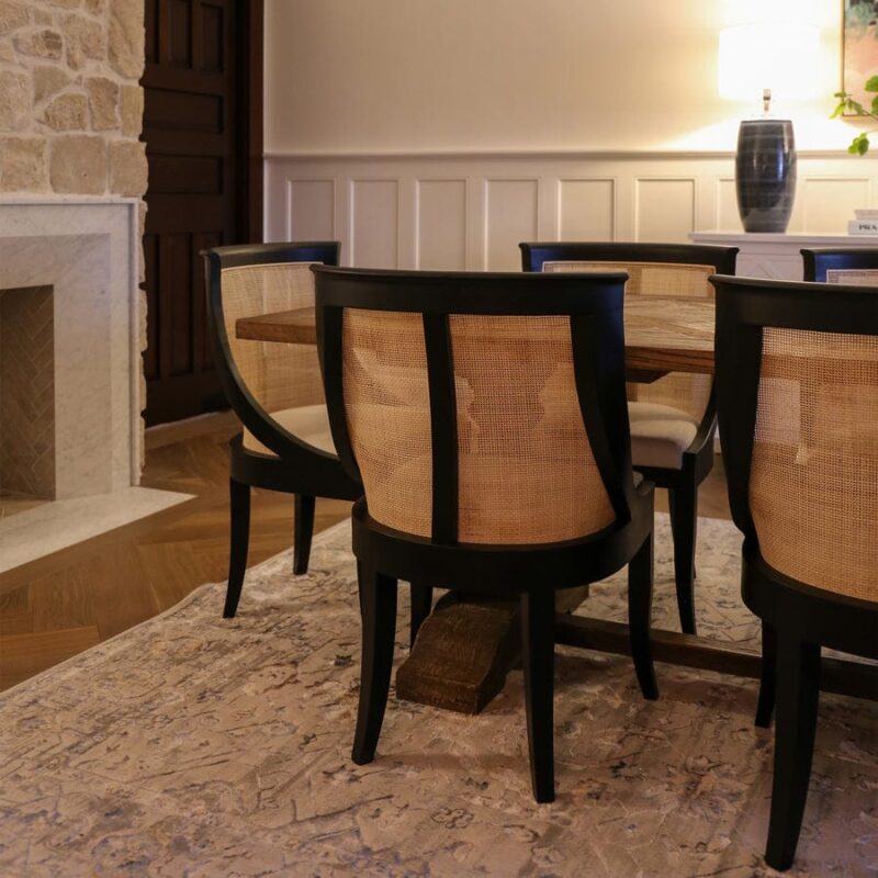 Madrid Dining Chair Black & Natural - Image 8