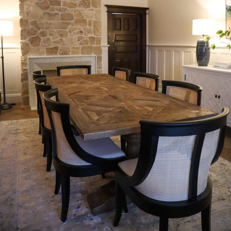 Madrid Dining Chair Black & Natural - Image 9