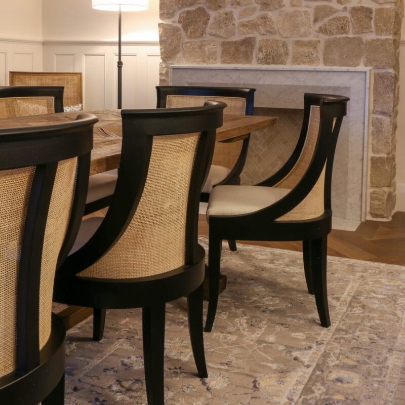 Madrid Dining Chair Black & Natural - Image 10