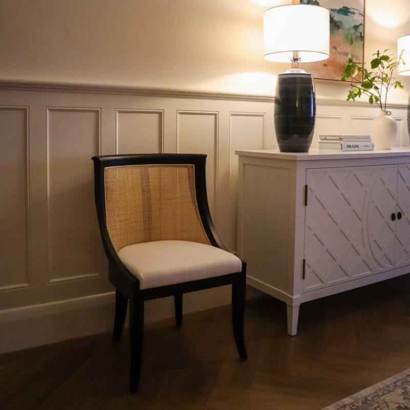 Madrid Dining Chair Black & Natural - Image 11