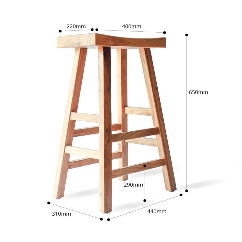Maggie Solid Elm Counter Stool - Image 17