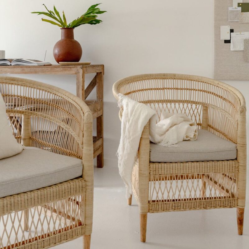 Malawi Style Club Chair Natural - Image 2