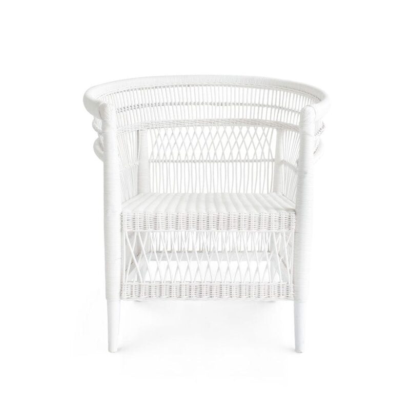 Malawi Style Club Chair White - Image 3