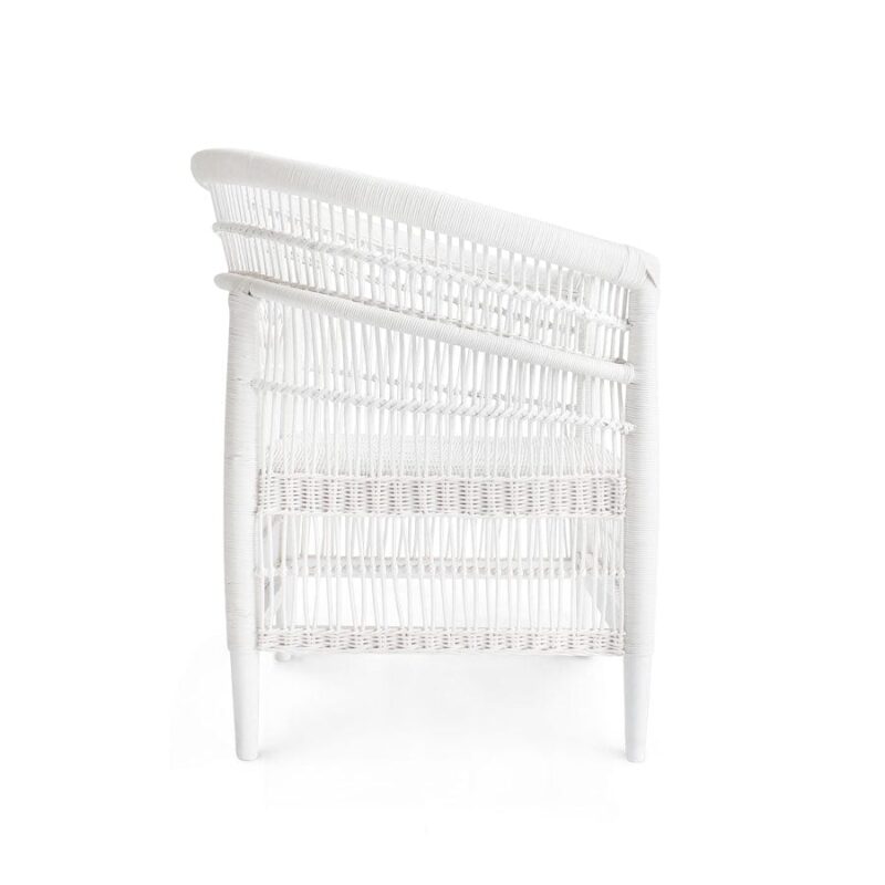 Malawi Style Club Chair White - Image 4