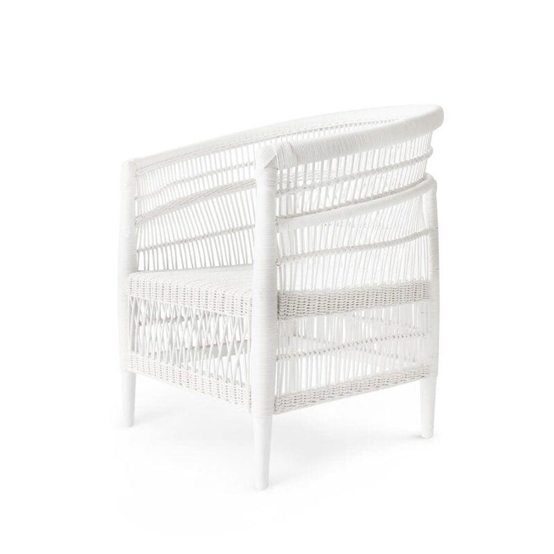 Malawi Style Club Chair White - Image 5