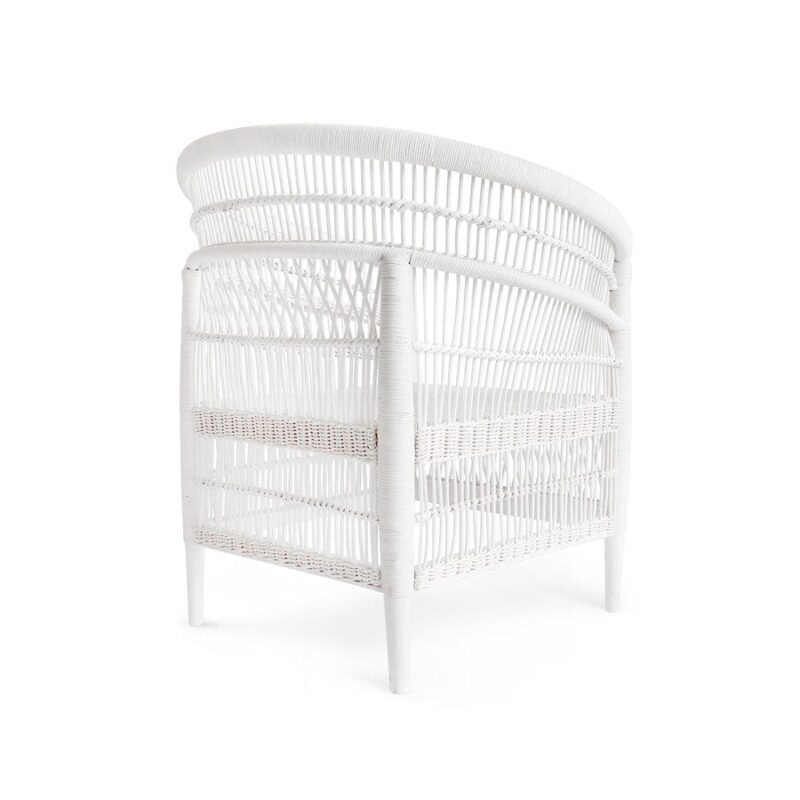 Malawi Style Club Chair White - Image 6
