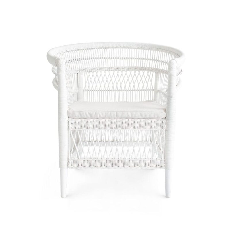 Malawi Style Club Chair White - Image 7