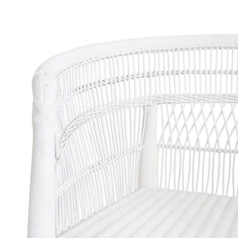 Malawi Style Club Chair White - Image 9