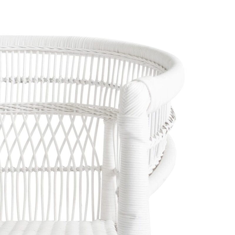 Malawi Style Club Chair White - Image 10
