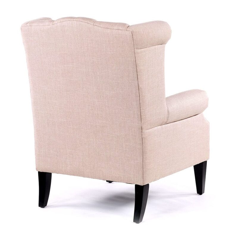Royale Wingback Arm Chair Dusty Pink - Image 4