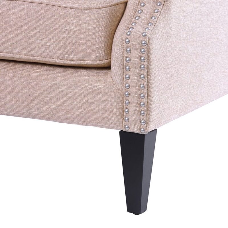 Royale Wingback Arm Chair Dusty Pink - Image 7