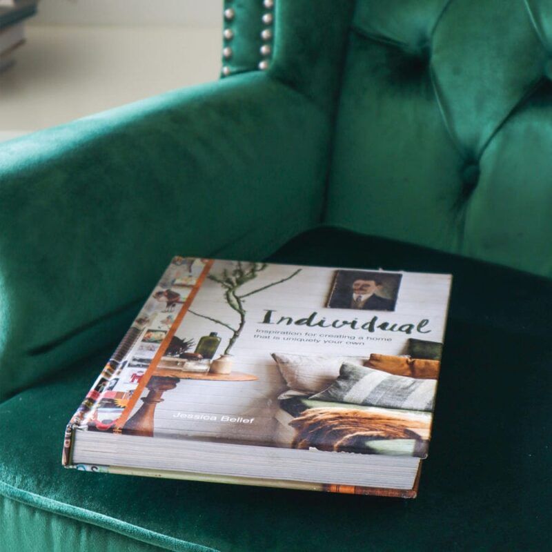 Royale Wingback Arm Chair Emerald - Image 9