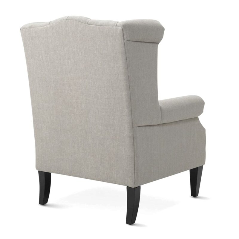 Royale Wingback Arm Chair Mushroom - Image 3