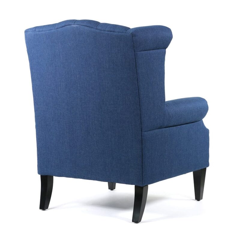 Royale Wingback Arm Chair Navy - Image 4