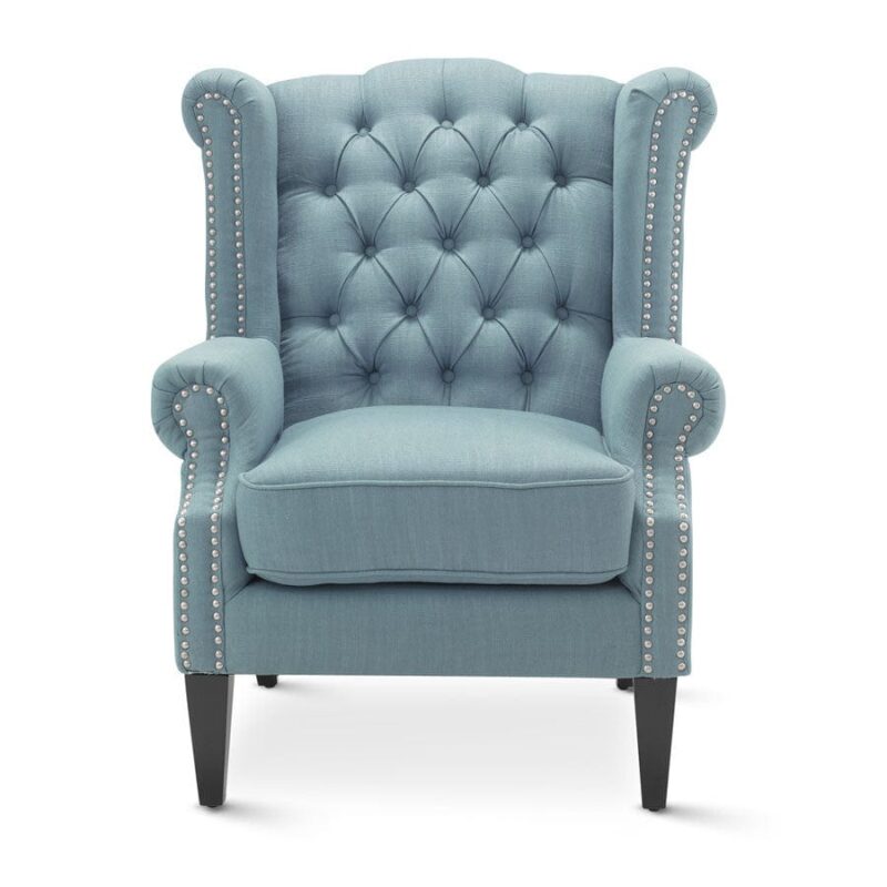 Royale Wingback Arm Chair Teal - Image 3