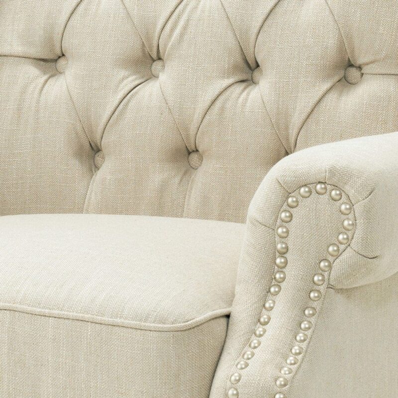 Royale Wingback Arm Chair Wheat - Image 5