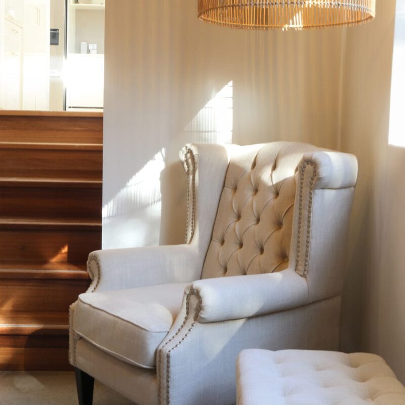 Royale Wingback Arm Chair Wheat - Image 6